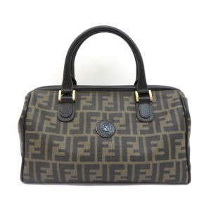 中古 フェンディ ミニボストンバッグ ズッカ柄 ハンド ビンテージ FF柄 Bランク ブラウン PVC FENDI あす楽【名谷店】