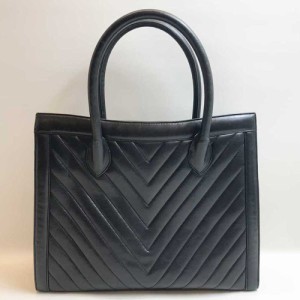 シャネル ハンドバッグ Vステッチ レザー 黒 ブラック系 ABランク CHANEL 中古 六甲道店