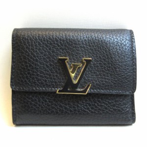 ルイヴィトン 財布 ミニ財布 三つ折り ポルトフォイユ カプシーヌ XS  黒×ピンク ブラック Aランク M68587 LOUISVUITTON 中古 六甲道店