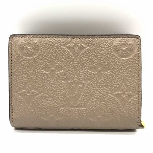 ルイヴィトン 二つ折り財布 ポルトフォイユクレア モノグラムアンプラント レザー グレー M80152 Aランク LOUISVUITTON 中古 六甲道店