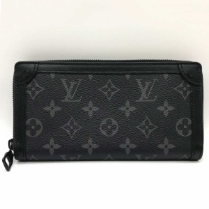 ルイヴィトン トランク ジッピーウォレット モノグラム エクリプス LOUIS VUITTON ブラック メンズ Aランク 中古 六甲道店