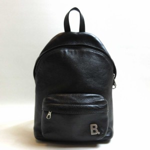 バレンシアガ バッグ Bロゴ バックパック ブラック 黒 リュックサック ロゴ ABランク レザー 580026 BALENCIAGA 中古 六甲道店