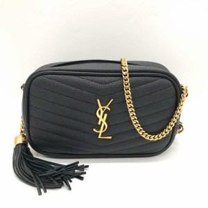 サンローラン ルー ミニショルダーバッグ ステッチ YSL SAINT LAURENT チェーン タッセル 612579 ABランク 中古 六甲道店