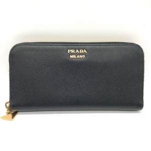 プラダ 長財布 ラウンドファスナー サフィアーノ ブラック 黒 ABランク 1ML506 PRADA 中古 六甲道店