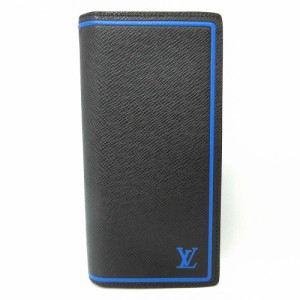 ルイヴィトン 財布 ポルトフォイユブラザ ブラック×ブルー 黒×青 長財布 二つ折り メンズ タイガ M63300 LOUISVUITTON