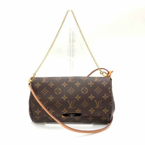 ルイヴィトン バッグ フェイボリットMM ブラウン 茶 ゴールド金具 ABランク モノグラム PVC×レザー M40718 LOUISVUITTON