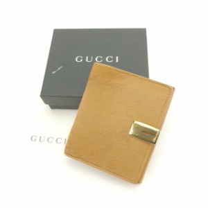 グッチ Wホック財布 ハラコ 中古