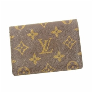 ルイ ヴィトン 定期入れ ケース パスケース ポルト2カルトヴェルティカル モノグラム PVC×レザ-M60533 Louis Vuitton レディース 良品 