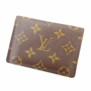 ルイヴィトン 定期入れ ケース パスケース ポルト2カルトヴェルティカル モノグラム ブラウン PVC×レザ-M60533 Louis Vuitton レディー