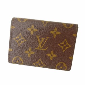 ルイヴィトン 定期入れ ケース パスケース ポルト2カルトヴェルティカル モノグラム ブラウン PVC×レザ-M60533 Louis Vuitton レディー