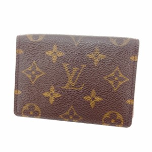 ルイヴィトン 定期入れ ケース パスケース ポルト2カルトヴェルティカル モノグラム ブラウン PVC×レザ-M60533 Louis Vuitton レディー