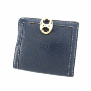 グッチ Wホック財布 二つ折り コンパクトサイズ 金具クリップ付き グッチシマ 中古