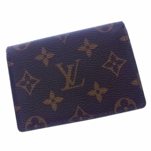 ルイヴィトン 定期入れ ケース パスケース ポルト2カルトヴェルティカル モノグラム ブラウン PVC×レザ-M60533 Louis Vuitton レディー