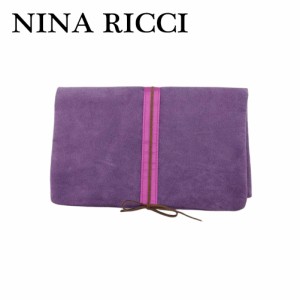 ニナ リッチ ポーチ 化粧ポーチ レディース ライン入り NINA RICCI 中古