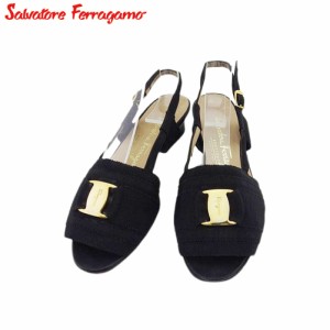 サルヴァトーレ フェラガモ サンダル シューズ 靴 レディース ♯6C バックストラップ ヴァラ Salvatore Ferragamo 中古