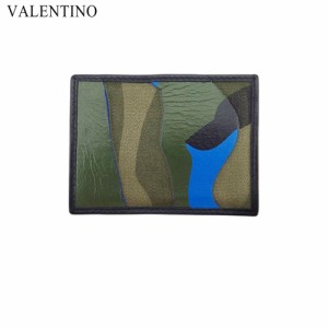 ヴァレンチノ カードケース パスケース メンズ可 GYP00448 カモフラージュ VALENTINO 中古