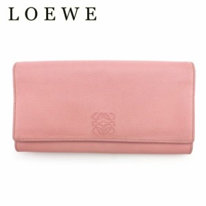 ロエベ 長財布 ファスナー付き 財布 レディース アナグラム LOEWE 中古