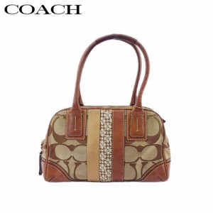 コーチ トートバッグ ハンド ショルダー バッグ レディース パッチワーク レザータグ付き 10540 シグネチャー COACH 中古