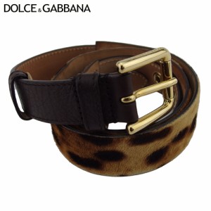 ドルチェ&ガッバーナ ベルト ドルガバ ピン式バックル レディース メンズ ♯85CM 34INCH レオパード ヒョウ DOLCE&GABBANA 中古