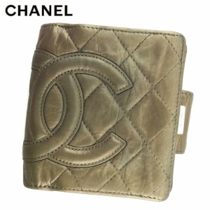 CHANEL - シャネル 二つ折りがま口財布 カンボンライン 美品の+