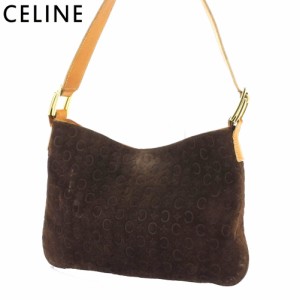 セリーヌ ショルダーバッグ バック ワンショルダー レディース Cブラゾン ブラウン スエード×レザー Celine バッグ バック バック 肩掛