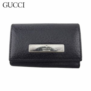 グッチ キーケース レディース メンズ ロゴプレート GUCCI 中古