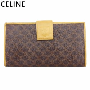 セリーヌ 長財布 ファスナー付き 財布 レディース メンズ マカダム CELINE 中古