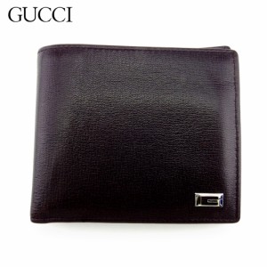 グッチ 二つ折り 札入れ ミニ札入れ メンズ 120948 Gマーク GUCCI 中古