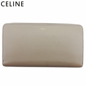 セリーヌ 長財布 ラウンドファスナー 財布 レディース メンズ ラージ ジップドマルチファンクション ロゴ CELINE 中古