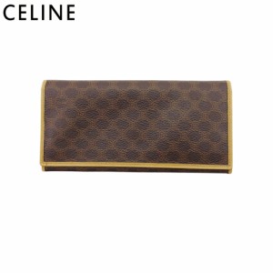 セリーヌ 長財布 ファスナー付き 財布 レディース メンズ マカダム CELINE 中古