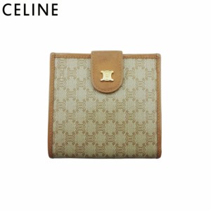 美品 Vintage セリーヌ CELINE 財布 ロングウォレット マカダム レディース イタリア製 ホワイト