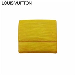 ルイ ヴィトン 二つ折り財布 Wホック メンズ可 ポルトモネビエカルトクレディ M63489 エピ LOUIS VUITTON 中古