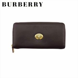 バーバリー ラウンドファスナー 財布 長財布 メンズ可 BURBERRY 中古