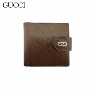 グッチ 折り畳み財布 二つ折り 財布 メンズ可 オールドグッチ GUCCI 中古