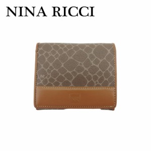 ニナ リッチ 二つ折り 財布 ミニ財布 レディース ヌーボー柄 NINA RICCI 中古