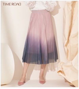 レディース ロングチュールスカート ハイウエスト プリーツミディスカート大人可愛い ママコーデ ママファッション 韓国
