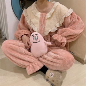 レディース ルームウェア もこもこ 秋冬 パジャマ 寝巻き 部屋着 ホームウェア 大人可愛い ママコーデ ママファッション 韓国