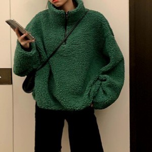 レディース ボアブルゾン ボアジャケット デニム ボアコート 上着 大人可愛い ママコーデ ママファッション 韓国 オルチャンファッション