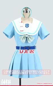 トロピカル〜ジュ！プリキュア ローラ 制服 カチューシャ・刺繍ワッペン付き コスプレ衣装 [D4690-3]