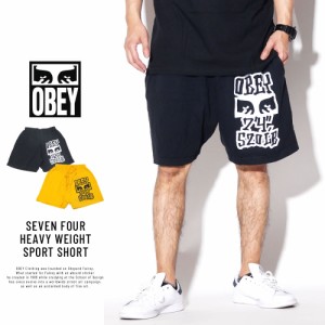 オベイ (OBEY) ハーフパンツ メンズ スウェット 裏毛 OBEY SEVEN FOUR HEAVY WEIGHT SPORT SHORT 176921901