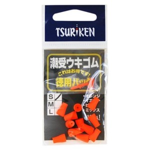 釣研(Tsuriken) 潮受ウキゴム 徳用パック S オレンジ ネコポス(メール便)対象商品