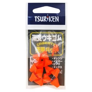 釣研(Tsuriken) 潮受ウキゴム 徳用パック L オレンジ ネコポス(メール便)対象商品