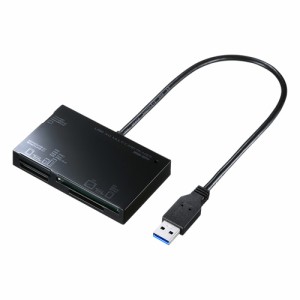 UHS-II対応 カードリーダー USB3.0接続 SD microSD CF MS データ読み書き ブラック [ADR-3ML35BK]