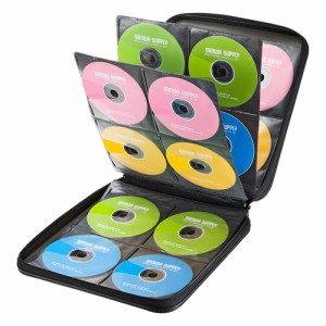 DVD・CD セミハードケース 160枚収納 ファイル型ケース [FCD-WL160BK]