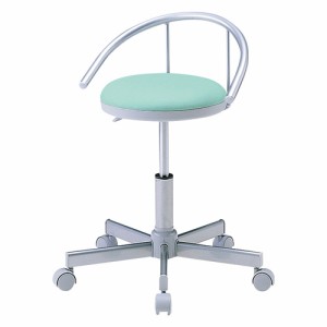 抗菌 スツール グリーン 耐アルコールレザー 医療機関向け 丸椅子 [SNC-RD1VG2]