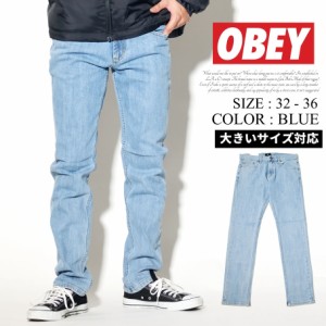 OBEY オベイ デニムパンツ ジーンズ メンズ Gパン ストリート系 ファッション 服 142010055