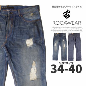 ROCA WEAR ロカウェア ロングデニムパンツ メンズ ジーンズ b系 ストリート系 ヒップホップ ファッション