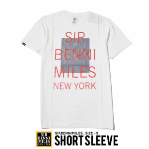 セール tシャツ メンズ 半袖 大きいサイズ プリント ホワイト ブラック 白黒 SIR BENNI MILES サーベニマイルス