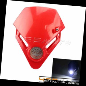 New Universal Motorcycle Headlight Streetfighter Enduro Alien Red Honda Cbr Crf