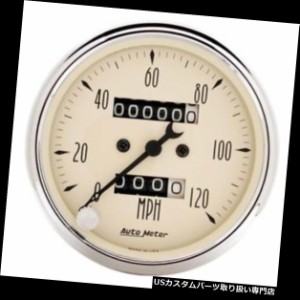 タコメーター オートメーター1896アンティークベージュメカニカルスピードメーターゲージ  Auto Meter 1896 A